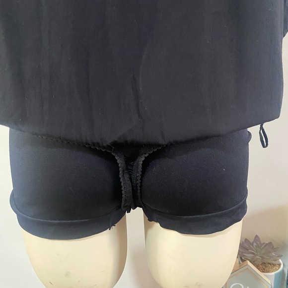 NWT .. Free People Black Tie Front Ruched Bodysuit - Picture 8 of 16